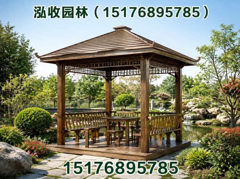 图木舒克防腐木凉亭展示图